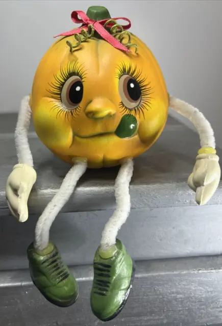 Pumpkin Hand Painted Ceramics Australia Collectable Figurine Display