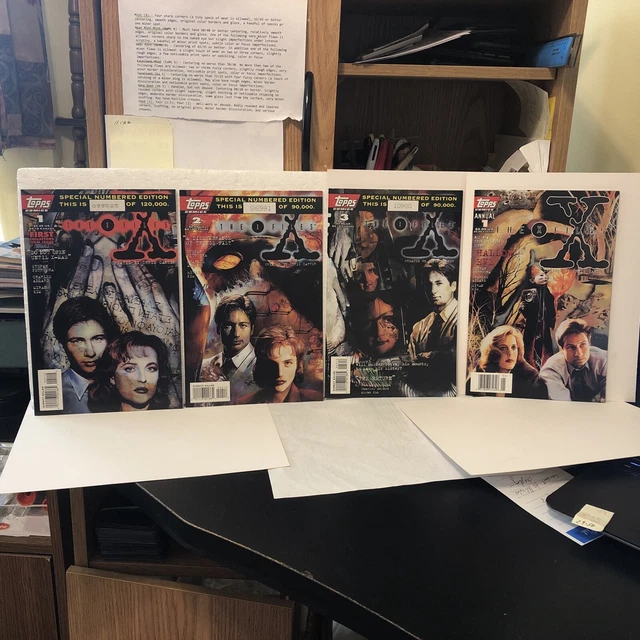 TOPPS COMICS:  THE X FILES-numbered edition: #1-3, Annual #1, NM, 1995