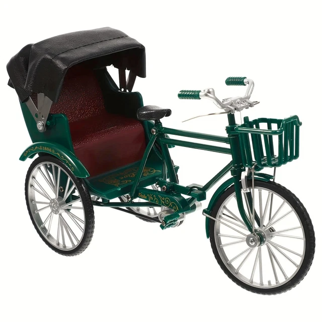 ANTIQUE BICYCLE OLD rickshaw model retro exhibits collectibles tuktuk ...