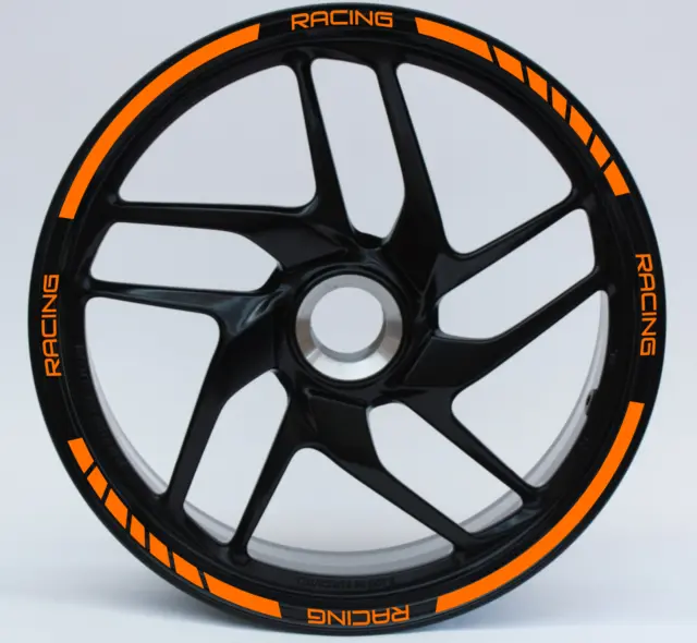 32 Adesivi ruote moto strisce cerchi 15 POLLICI Honda KTM Yamaha Racing  D0079