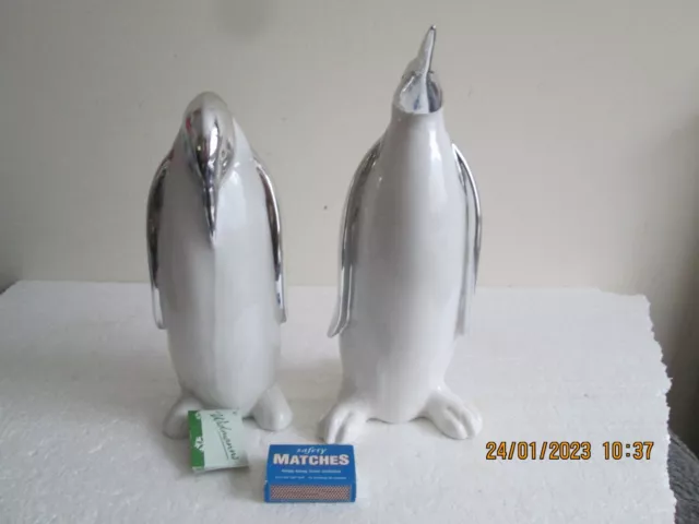 Widmanns   Pair Of Ceramic    Penguin  Ornaments