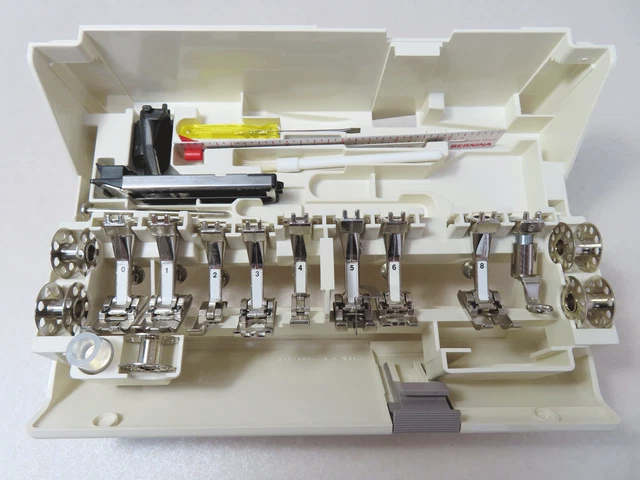 (A10) BERNINA Accessories Foot Set & Box 1230 Sewing Machine Attachment 1090 (A10) BERNINA Accessories Foot Set & Box 1230 Sewing Machine Attachment 1090