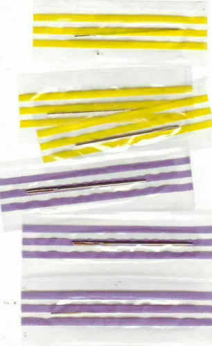 6 Gold Plated X-Stitch Needles - Size 24 OR Size 26  OR 3 of EACH Wrapped NEW!!