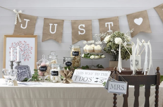 Vintage Mariage Déco Décoration de Blanc Crème Anniversaire Table