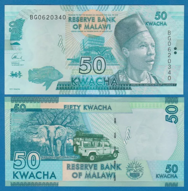 Malawi 50 Kwacha P 64d 2017 UNC ( P 64 d )