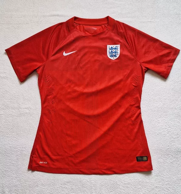 Ladies England Lioness Womens  Away Shirt Jersey 2014 Size L Dri Fit VGC