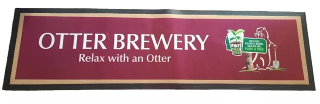Otter Brewery Very Rare Beer Ale Bar Runner Mat Used Mancave Fathers Day Gift