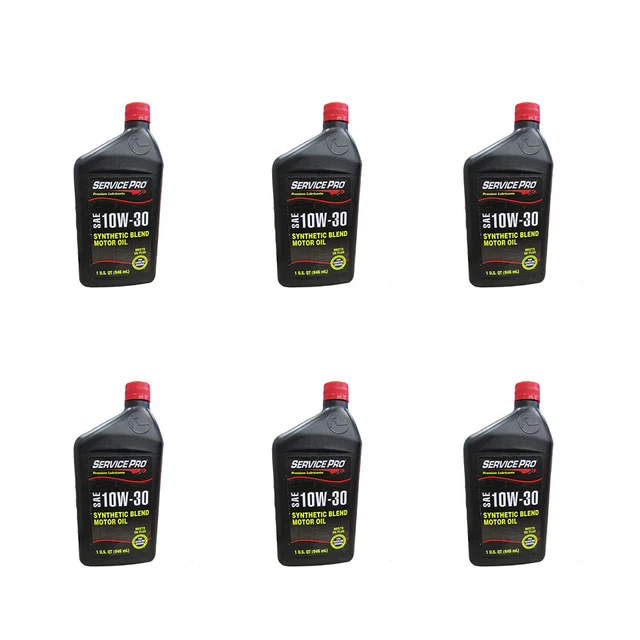 Pack of Six Engine Oil Quarts 10W/30 Fits Cub Cadet 490-000-C044 Fits Toro 38280