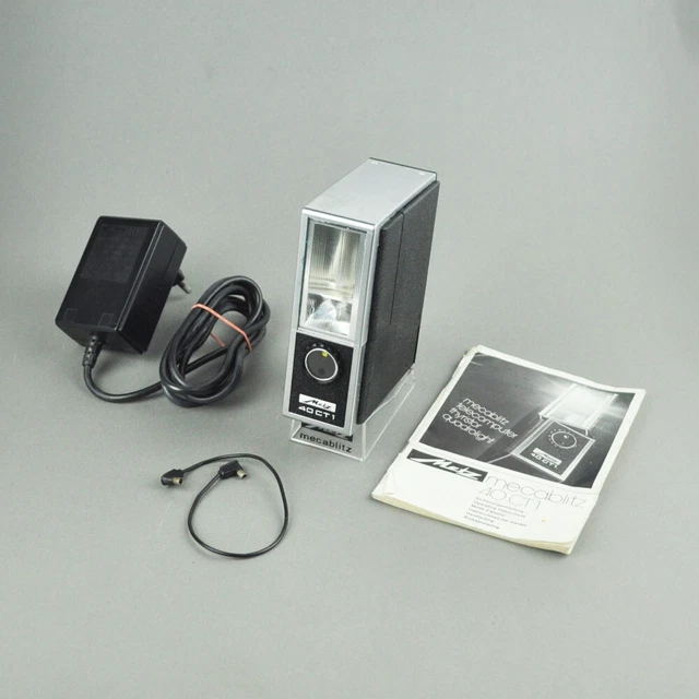 Metz Mecablitz 40CT1 - Aufsteck-Blitz - Vintage Flash - Power Supply 215.12a