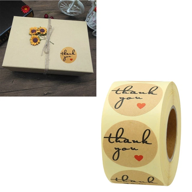 1 rollkraft thank you stickers e/500pcs Liebe Etiketten Dekorative Aufkleber Run