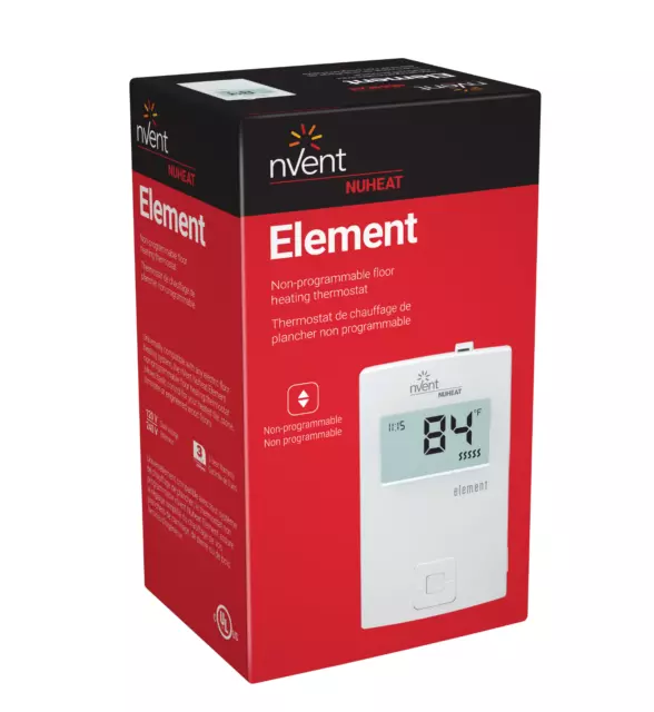 Nuheat ELEMENT AC0057 NON Programmable Floor Heat GFCI Thermostat 120V / 240V