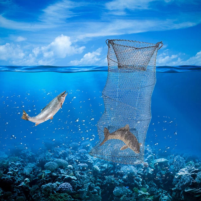 2 Pcs Floating Fishing Net Portable Fishing Landing Net Fold 10