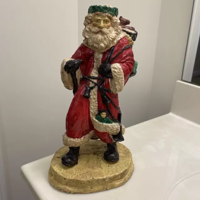 Vintage Santa Claus Old World Primitive Figurine 12" Tall Holiday Whimsical