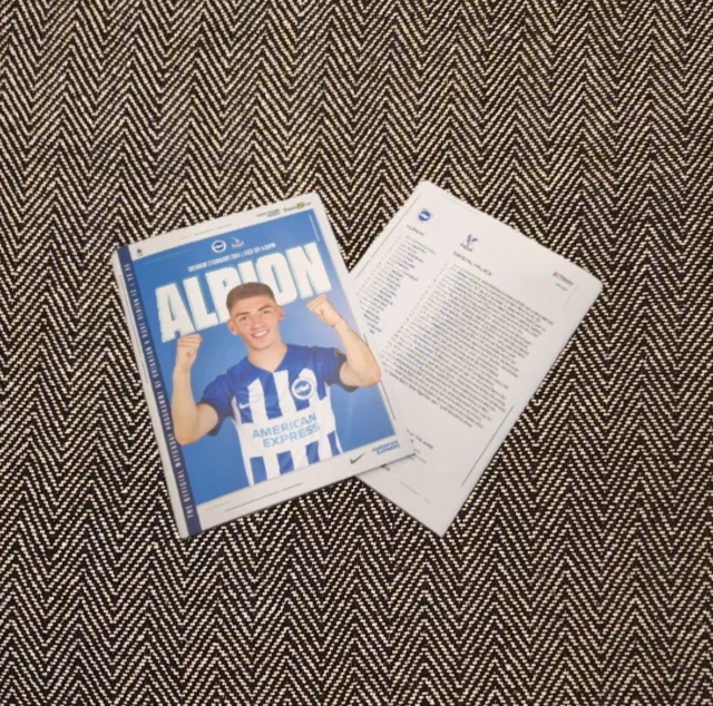 Brighton & Hove Albion v Crystal Palace Programme 3/2/2024 M23 DERBY! IN STOCK!