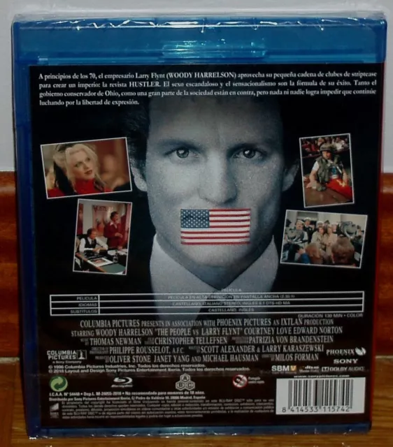 El Scandal De Larry Flynt Blu-Ray Neuf Scellé Notice Biographique (Sans Scellé) 2