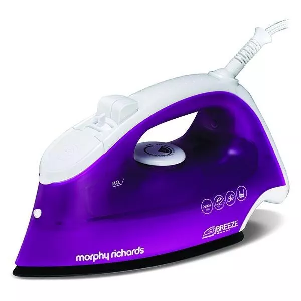 Morphy Richards 300257 Breeze Steam Iron Intellitemp, 2600W, Purple, ceramic