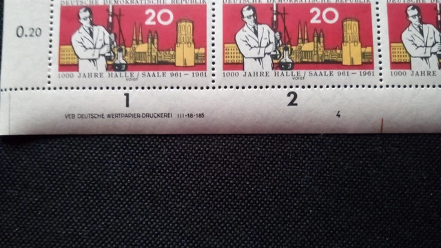 DDR 1961 kpl. Bogen Mi 834 Postfrisch FN 4 siehe Fotos (A 8255) 6