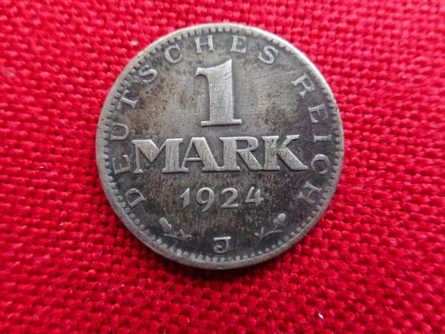 1 Mark 1924 J, Silber     (07)