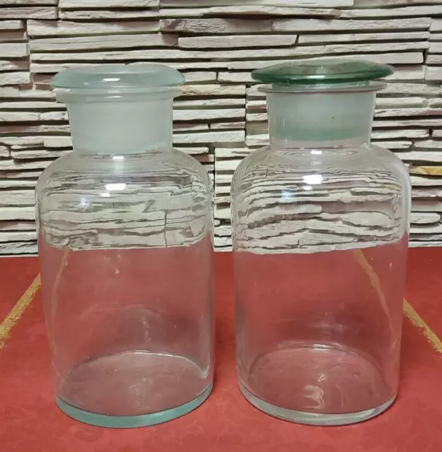 2 Apotheken Medizin Glasbehälter