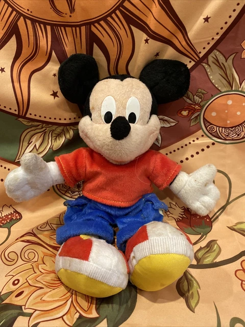 Mickey Mouse Toy Plush Stuffed Doll 12'' Walt Disney 2001 Mattel Fisher Price