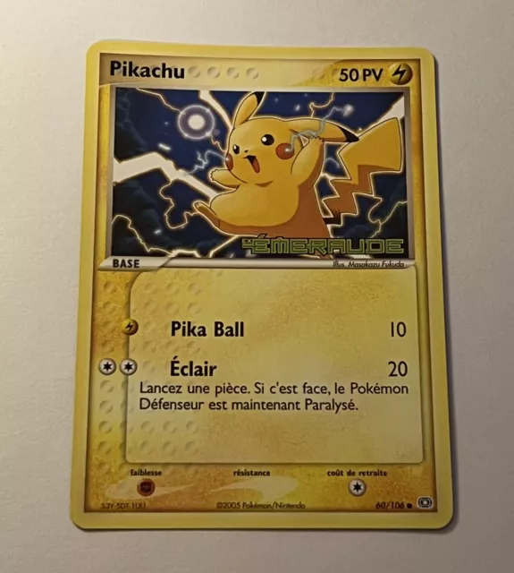 Pokemon Picachu 025 French Ex Emerald Logo Promo Common TCG Card 2005 Non Holo