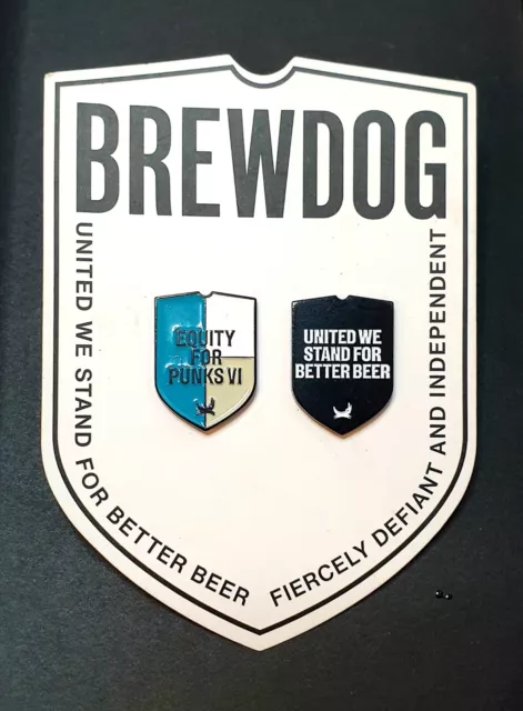 BrewDog Craft Beer Collectable, Equity For Punks VII Pin Badge Set, Brand New.