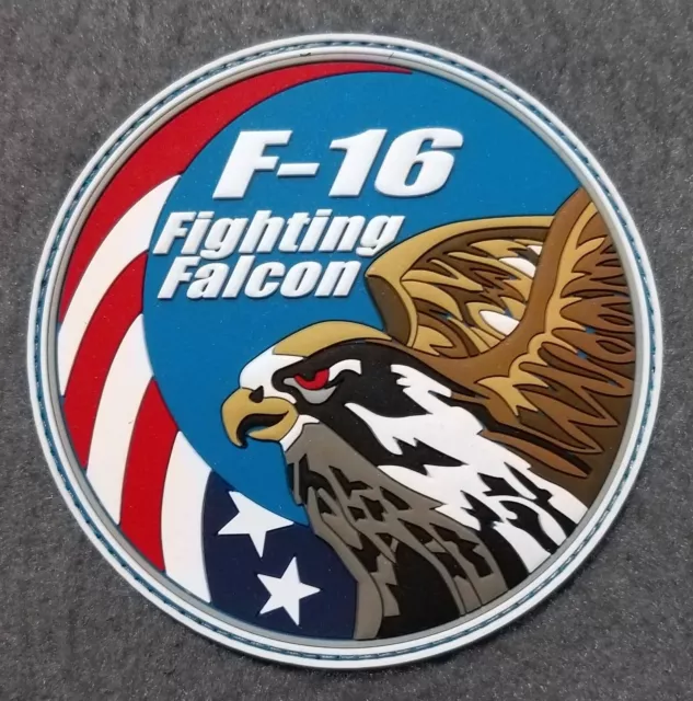 USAF F-16 Fighting Falcon PVC Swirl Patch with Velkro