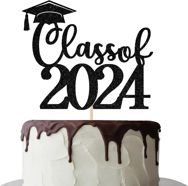 CLASS OF 2024 Cake Topper, 2024 Graduation Party Decor, Congrats Grad