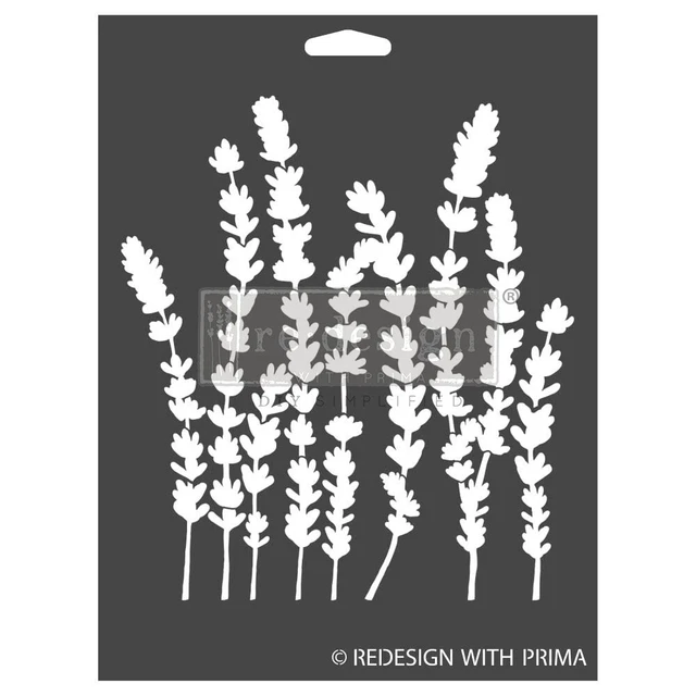 Prima Re-Design Dekor Schablone 9""x12""-Lavendar Bliss RE666637