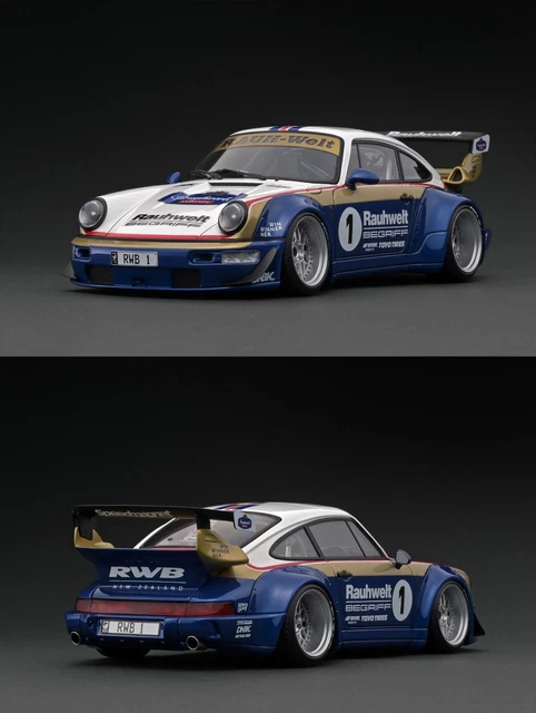 1/18 PORSCHE 911 964 RWB Rothmans Allumage Modèle IG2460 BLEU BLANC EUR ...