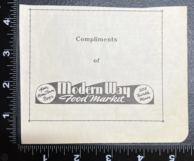 MODERN WAY FOOD Market San Angelo TX 1950’s Advertising Print Ad