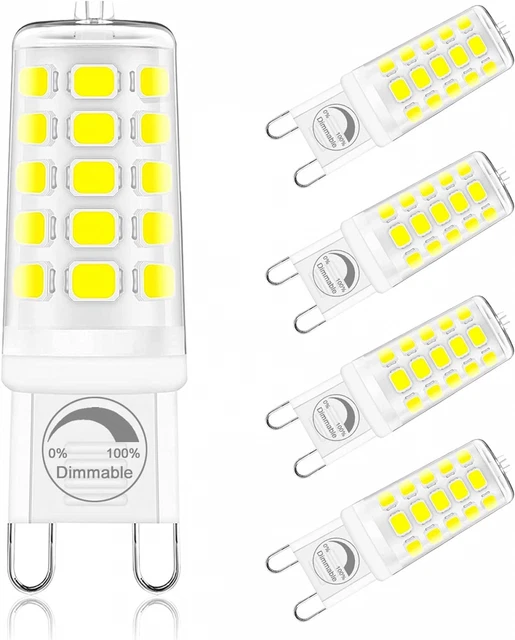 ONSTUY G9 LED Bulbs,Dimmable 5 Count (Pack of 1), 6000k Cool White