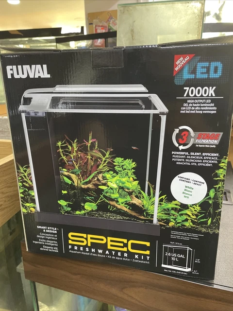 Fluval Spec Aquarium Fish Tank 10L - White