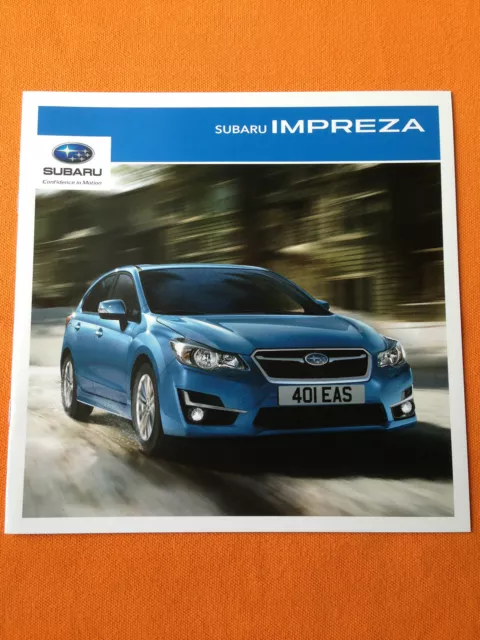 Subaru Impreza dealer marketing paper brochure sales catalogue 2015 MINT