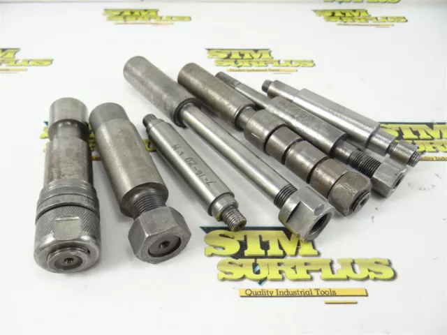Lot Of 7 Assorted Grinding Arbors 3/4" To 1-1/8" Shanks 7/16" To 3/4" Diameters