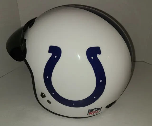 BBH DOT NFL Motorcycle Helmet  Indianapolis Colts sz S 2