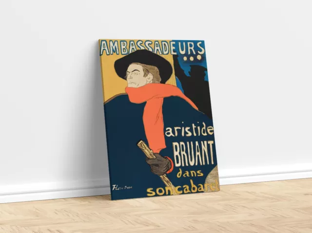 Aristide Bruant by Henri de Toulouse–Lautrec Giclée Canvas Print; Multi-Size 3