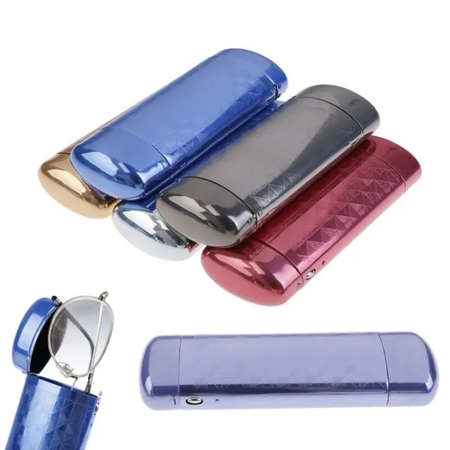 Capsule Flip Eyeglasses Case Hard Metal Eyeglasses Accessories Glasses Holder