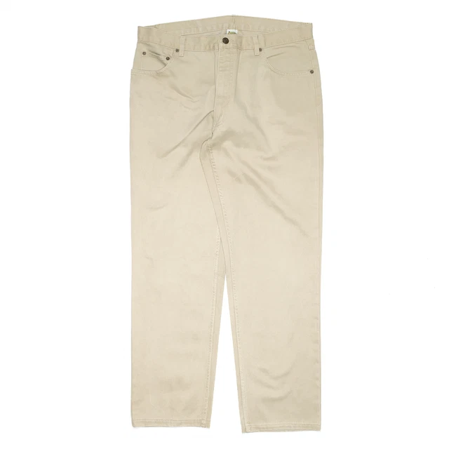 Jeans vintage MARCA beige denim dritti regolari da uomo W36 L32