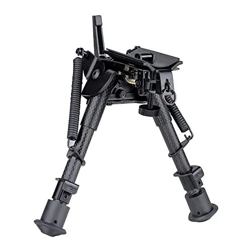 6-9 Inch Tactical Swivel Bipod Foldable Notched Legs Pivot Tilt with S Lock