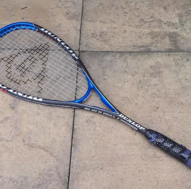 Dunlop Black Max Carbon 520 Squash Racket Black & Blue