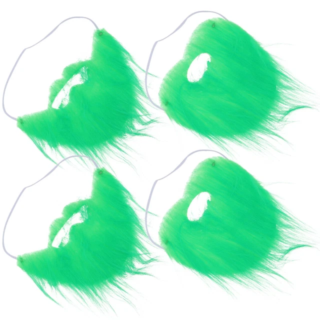 4 piezas St. Patricks Day Bart duende bigote -prop - Disfraz de fiesta para