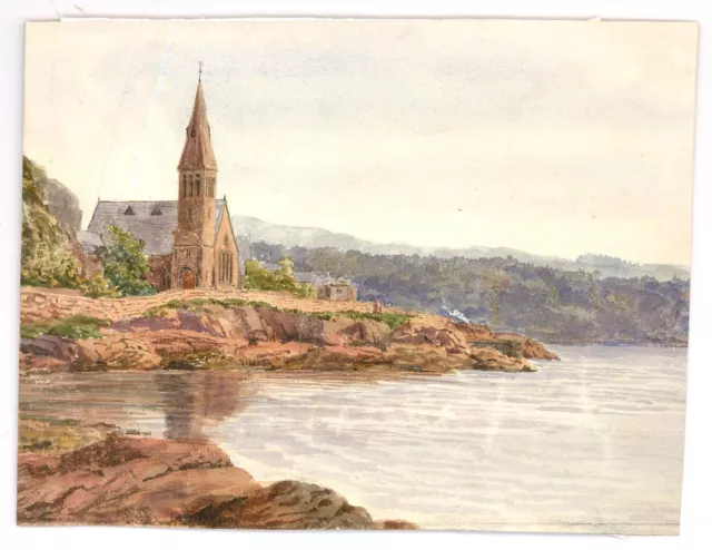 Early 20th Century Watercolour - Episcopal Church at Wemyss Bay 2