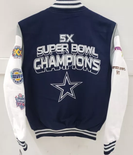 Dallas Cowboys 2023 Nfl Giii 5 X Superbowl Champion Strike Zone Varsity Jacket