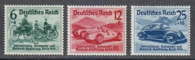 Germany 1939 MNH Mi 686-688 Sc B134-B136 Automobile and Motorcycle Exhibition **