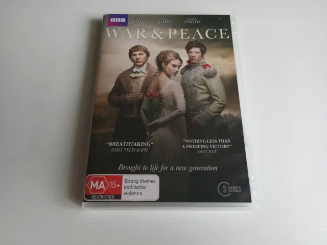 WAR AND PEACE - Season 1 - R4 DVD - Paul Dano Lily James James Norton - $7.75 - AU