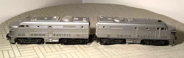 Antique Lionel  6-2033 Union Pacific Alco A-A Units, 1 Powered, 1 Dummy, O-27