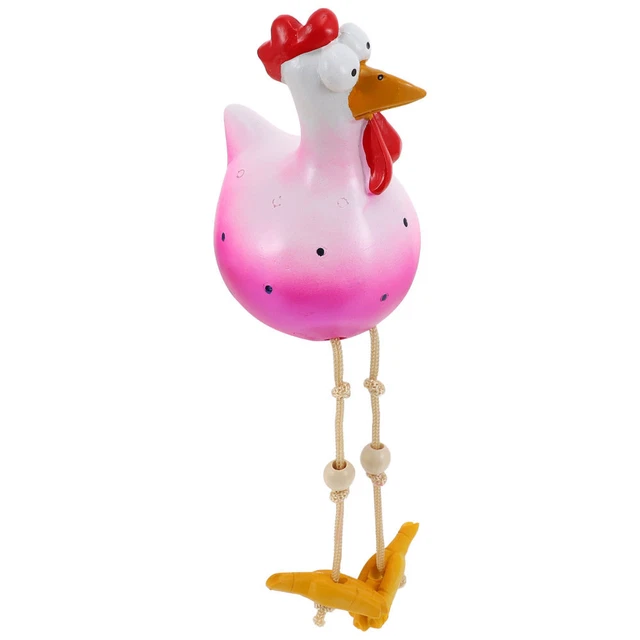 1 stück garten dekoration garten ornament harz hängen fuß groß auge huhn statue