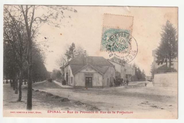 EPINAL - Vosges - CPA 88 - le Café des rues de Provence et de la Prefecture