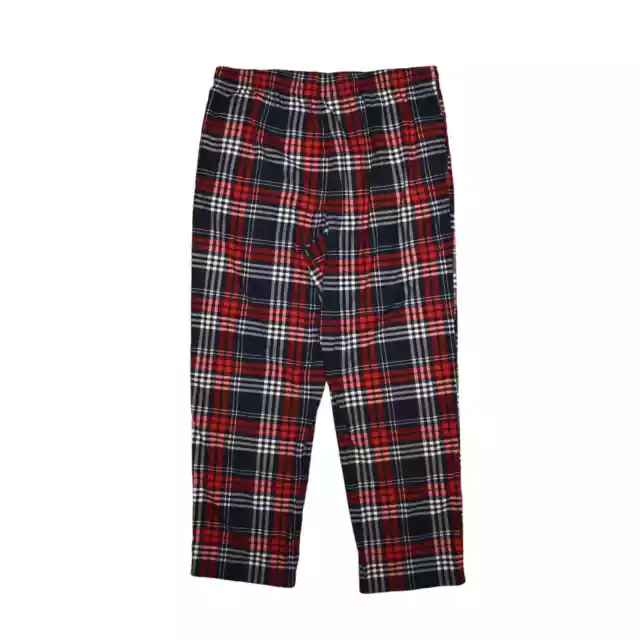 NAUTICA NEW $40 Super Soft Cozy Fleece Plaid Pajama Pant Navy/Red Men's XL 2